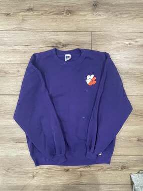 Vintage 90s Russell Athletic Clemson Tigers Soccer Crewneck Sweatshirt XL
